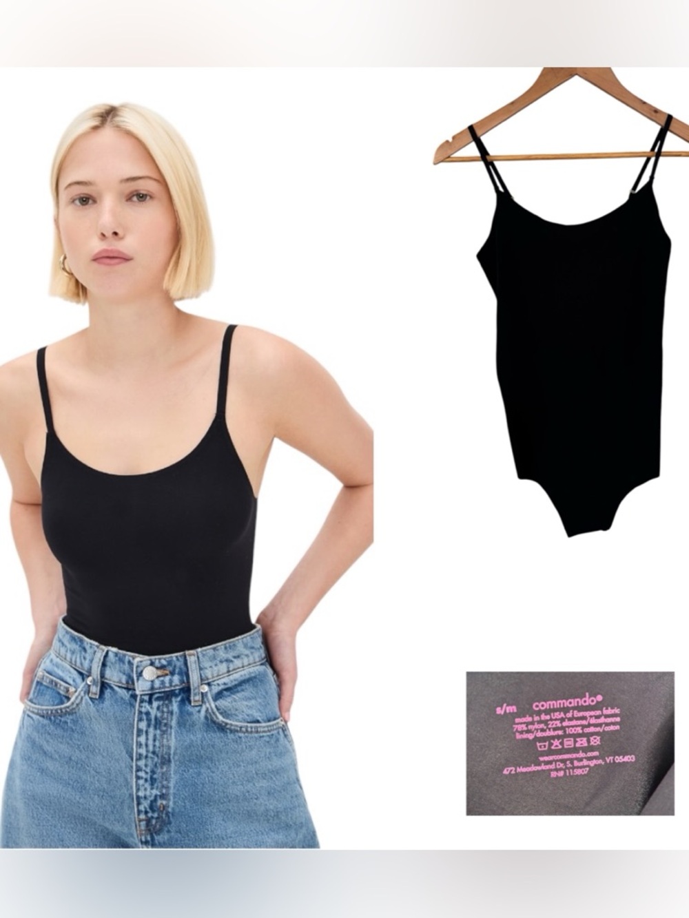 Commando Ballet Cami Thong Bodysuit